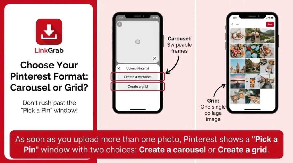 Choose a carousel or a grid.