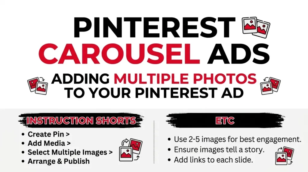 Adding multiple photos to a Pinterest ad (carousel ads)