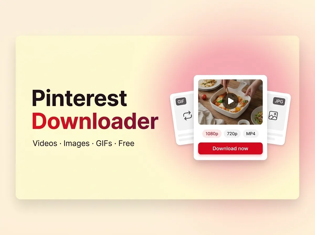 LinkGrab Pinterest Downloader for videos, images and GIFs, free, with a download preview card